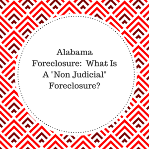 non judicial foreclosure